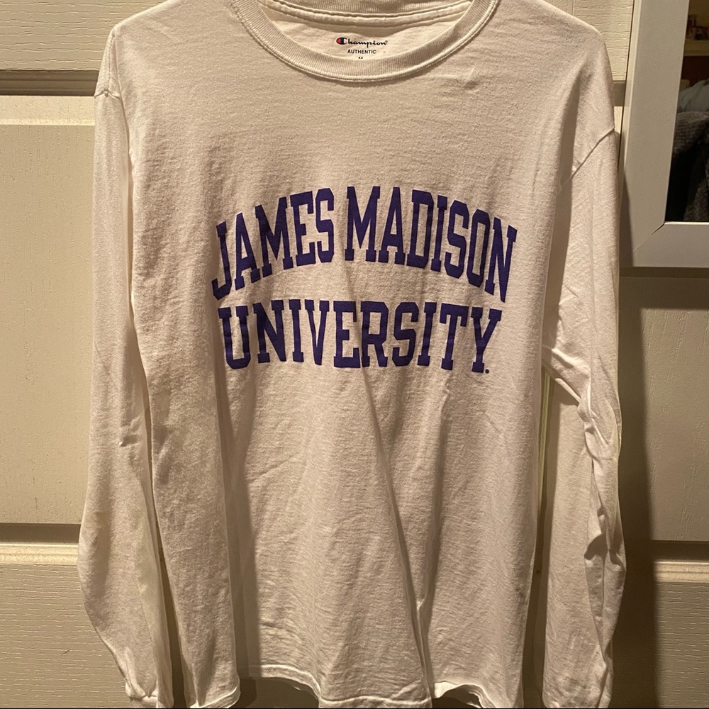 James Madison University Champion White Long Sleeve T-Shirt